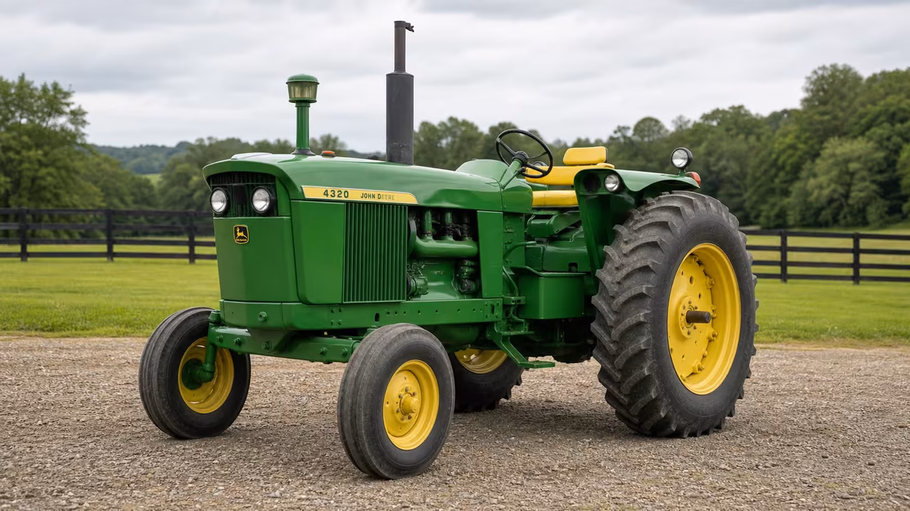 John Deere 4320 farm tractor.