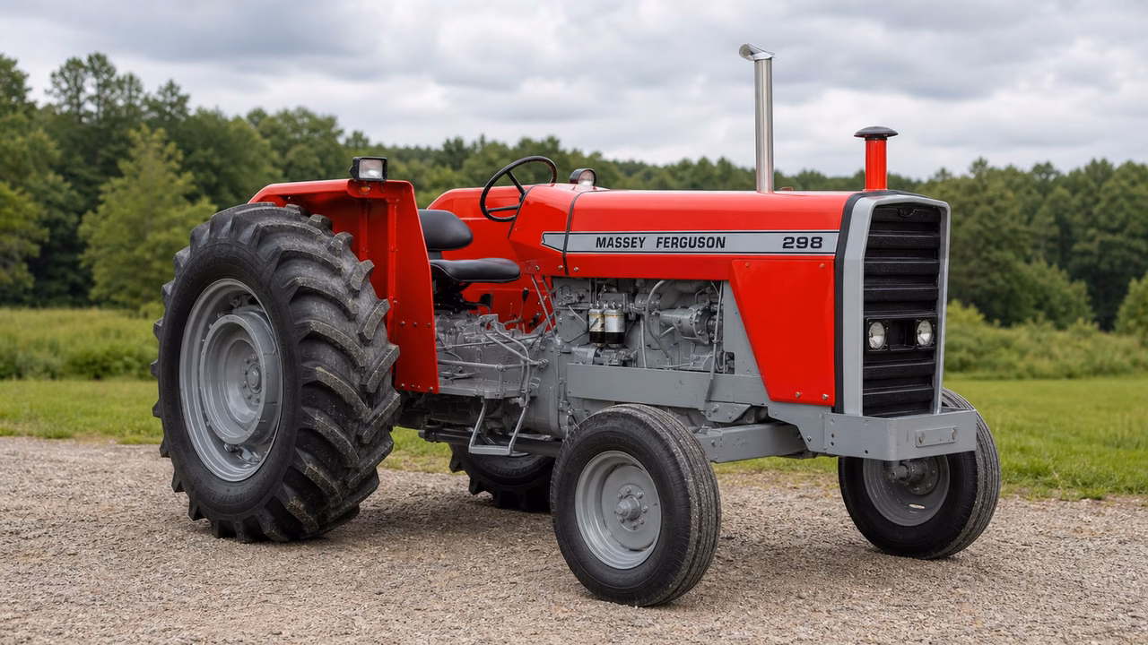 Massey Ferguson 298 tractor in a rural farm setting.